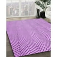 thumbnail image 2 of Ahgly Company Indoor Square Patterned Pastel Purple Pink Area Rugs, 7' Square, 2 of 6