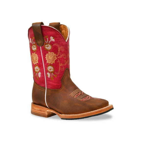 RedHawk Boot Co. Kids Wide Square Toe Cowgirl Boots