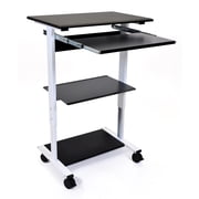 Luxor Stand Up,Mobile Workstation,(3)Shelf Adj STAND-WS30