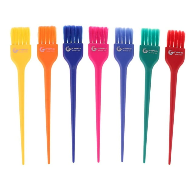MERIGLARE 7 Packs Professional Salon Hair Coloring Dyeing Brushes Combs Rainbow Color with M