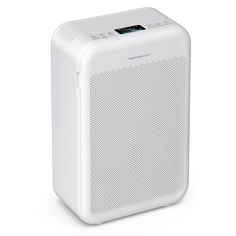 TaoTronics Air Purifier W H13 True HEPA 452 Sq. ft. Coverage 99.9 Removal Reduces Odor Rapid Purification TT AP003 White