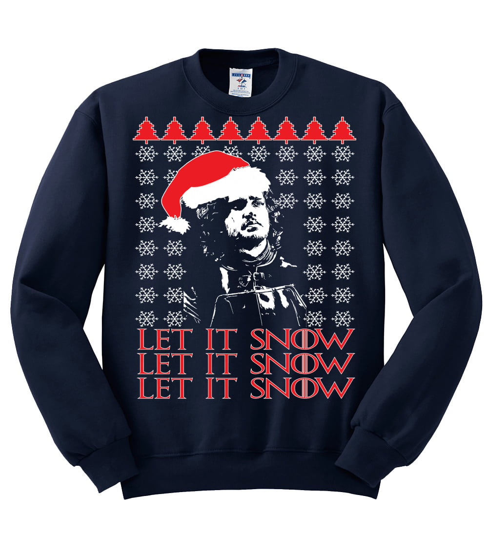 LET IT SNOW Christmas Jumper Game Of Thrones Jon Snow Xmas Sweatshirt GOT Stark