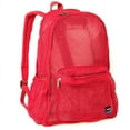 thumbnail image 3 of K-Cliffs Deluxe Mesh Backpack Heavy Duty Student Net Bookbag High Quality Simple Netting School Bag Durable Security See Through Daypack Red, 3 of 11