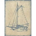 thumbnail image 2 of Harper, Ethan 15x18 Black Ornate Wood Framed with Double Matting Museum Art Print Titled - Yacht Blueprint II, 2 of 4