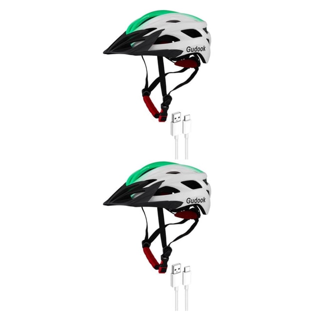 Wosthever Casco de ciclismo con luces Bicicletas de carretera de montaña Advertencia de carga Seguridad Niños adultos Gorras de escalada Type5 NO5