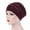 Wine Red, variant on ievspot 1 Pcs Women's Turban Hat Rhinestone Pearl Head Wrap Baggy Soft Slouchy Beanie Chemo Cap Headwear Hair Wrap