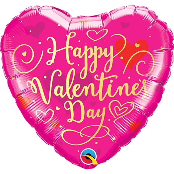 18 inch Valentine'S Day Gold Script Foil Mylar Balloon - Party Supplies Decorations
