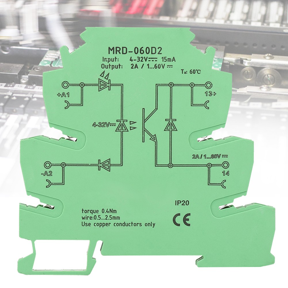 Ruibeauty Din Rail Relay Module, Mrd-060D2 Ultra-Thin Relay Module,6.2Mm Solid State Relay - image 2 of 9