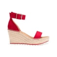 thumbnail image 2 of Sun + Stone Womens Sammi  Faux Leather Ankle Strap Espadrilles, 2 of 3