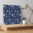 thumbnail image 4 of Ships Next Day Canvas Wall Art 12"x12",Navy Blue Christmas Wood Framed Canvas Print Painting,Xmas Trees Snowflake Winter Botanical Ready to Hang Picture Wall Decor for Kitchen Dining Room Office, 4 of 9