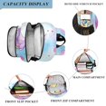 thumbnail image 3 of FORMRS Unisex School Backpack 17" Student Travel Bag with Laptop Compartment, Watercolor Ice Cream Pattern, 3 of 7