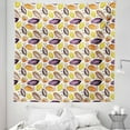 thumbnail image 1 of Cocoa Tapestry, Beans in Colorful Design Watercolor Style Pastel Shades Row Taste Fruits, Fabric Wall Hanging Decor for Bedroom Living Room Dorm, 5 Sizes, Orange Yellow and Plum, by Ambesonne, 1 of 1