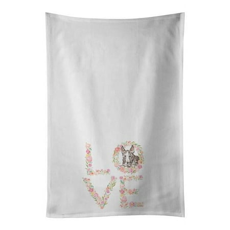 

Carolines Treasures WDK4356WTKT 28 x 19 in. Unisex Bull Terrier No.4 Love White Dish Towels Kitchen Towel - Set of 2