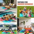 thumbnail image 4 of Colorful Oil Painted Outdoor Rug for Patio/Deck/Porch, Non-Slip Large Area Rug 5 x 8 Ft, Modern Abstract Art Vintage Indoor Outdoor Rugs Washable Area Rugs, Reversible Camping Rug Carpet Runner, 4 of 8