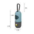 thumbnail image 2 of Dispensador de Bolsas para Caca de Perro para Correa con Luz Incorporada y Clip de Metal, Dispensador de Bolsas para Caca (Cristal Azul) 114cm Sin Batería, 2 of 5