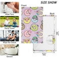thumbnail image 3 of SKYSONIC Cute Animal Donut Patterned Hand Towels 2 PCS, Cotton Bath Towel for Drying Face Hands Body ,Absorbent Lightweight Towels for Bathroom Ktichen Travel Gym, 16"x28", 3 of 7