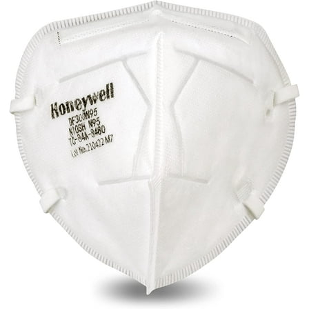 Honeywell Safety DF300 N95 Flatfold Disposable Respirator- Box of 50, White,One Size