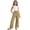 Khaki, variant on MuXiKeJi Clothes Girls Cotton Linen Wide Leg Pants Elastic Waist Casual Loose Trousers with Side Pockets for Summer Daily School 15-16 Years