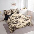 thumbnail image 3 of Homewish Vintage Cowgirl Cowboy Bedding Comforter Set 7pcs for Kids, Rustic Farmhouse Queen Bedding Sets, Western Horse Animal Reversible Queen Sheet Sets, Lightweight Room Decor, 3 of 7