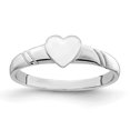 thumbnail image 1 of Diamond2Deal 14K Bague Cœur en Or Blanc pour Bébé Taille 4, 1 of 7
