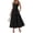 Black, variant on Women's Spring Boho Spaghetti Strap Dress Casual Sleeveless Smocked A Line Beach Sundress Long Maxi Dresses