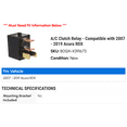 thumbnail image 2 of A/C Clutch Relay - Compatible with 2007 - 2019 Acura RDX 2008 2009 2010 2011 2012 2013 2014 2015 2016 2017 2018, 2 of 2