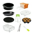 thumbnail image 1 of 10Pcs Air Fryer Accessory Kit Frying Baking Pan Rack Pizza Tray Pot Metal Holder Bread, 1 of 8