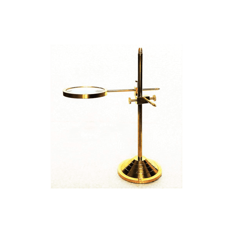 Brass Magnifier Glass for Reading Study Table Top Decor and Home Decor Antique Nautical Adjustable Brass Magnifying Glass with