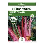 Ferry-Morse Organic 88MG Swiss Chard Ruby Vegetable Plant Seeds Packet
