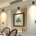 thumbnail image 3 of 20W Adjustable Surface Mount Spotlight - 11*11CM LED Downlights Ceiling Light Adjustable Angle Ceiling Sconce COB Lamp, 360° Rotatable (Warm White 3000k)(Black), 3 of 5