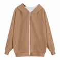 thumbnail image 7 of LIIPEE Womens Zip Up Hoodie Long Sleeve Solid Color Hooded Sweatshirt With Pockets Ladies Comfortable Breathable Everyday Sweatshirts,XXXXXL, 7 of 7