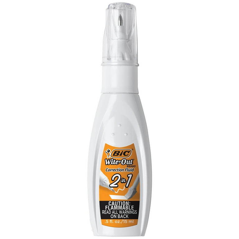 Wite-Out 2-in-1 Correction Fluid, 15 mL Bottle, White Wite-Out 2-in-1 Correction Fluid, 15 mL Bottle, White