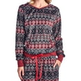 thumbnail image 5 of Ashford & Brooks Women's Mink Fleece Hoodie Pajama Set - Fair Isle Black - 2X-Large, 5 of 5