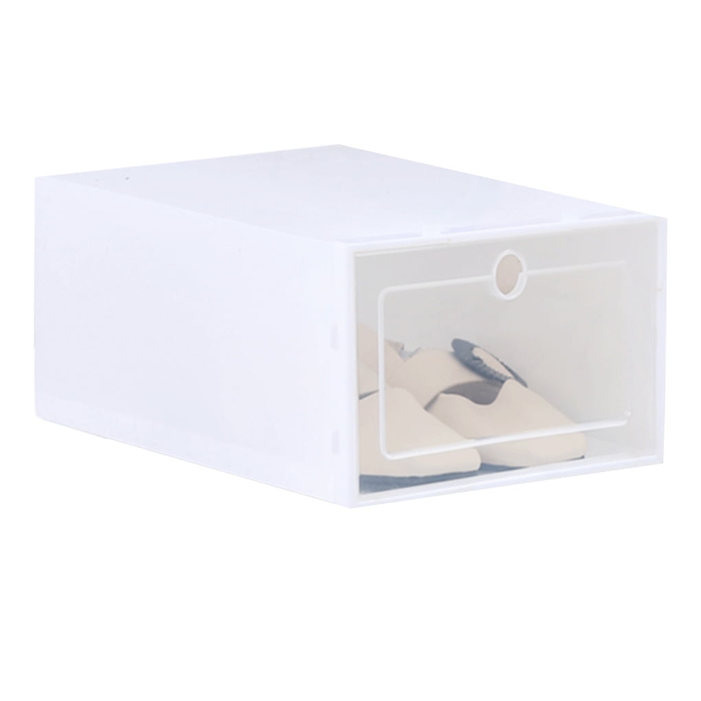 Flip Shoes Box Transparent Drawer Case Plastic Shoe Boxes Stackable