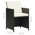 thumbnail image 4 of vidaXL Garden Chairs 4 pcs Poly Rattan Black, 4 of 5