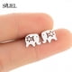 thumbnail image 1 of Pendientes de animales de acero inoxidable 100% para mujeres y ni帽as, bonitos pendientes de zorro, delf铆n, mariposa, conejo, dinosaurio, perro, joyer铆a negra de murci茅lago, 1 of 2