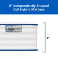 thumbnail image 6 of Mainstays 8" Pocket Spring Hybrid Bed Mattress in a Box, Medium Firm Queen, 6 of 15