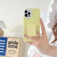 thumbnail image 6 of Compatible with iPhone 13 Pro Max Liquid Silicone Case with Microfiber Lining Candy Color Stand Kickstand Camera Lens Protection Shockproof Cover for Women Girls Yellow, 6 of 9