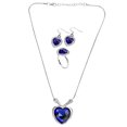 thumbnail image 3 of Collier, Bijoux Dame Ensemble Cristal Coeur Forme Collier à la Mode Bague Éprouvée Performance, 3 of 8
