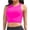 Hot Pink, variant on Women's U-Neck Halter Backless Swim Top with Built-in Bra Sports Bra Style Bikini Set High Waisted Cutout Bathing Suit 2026 Summer Beach Wear Blue M