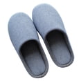 thumbnail image 3 of EeaseMX Pantuflas de invierno a rayas azules para interior de casa, de algodón, para hombre (talla 44-45), 3 of 7