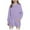 Purple, variant on Girls Cotton Hoodie Dress with Pocket Loose Casual Long Sleeve Cotton Hooded Plain Sweatshirt Pullover Fall Dress (13 Years, Light Blue)