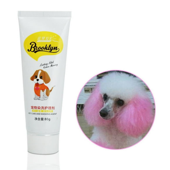Tinte para el cabello para perros Tinte para el cabello para colorear Mascotas Herramienta para teñir el cabello para caballos Animales Perros Rosa claro Yinane Tinte para el cabello