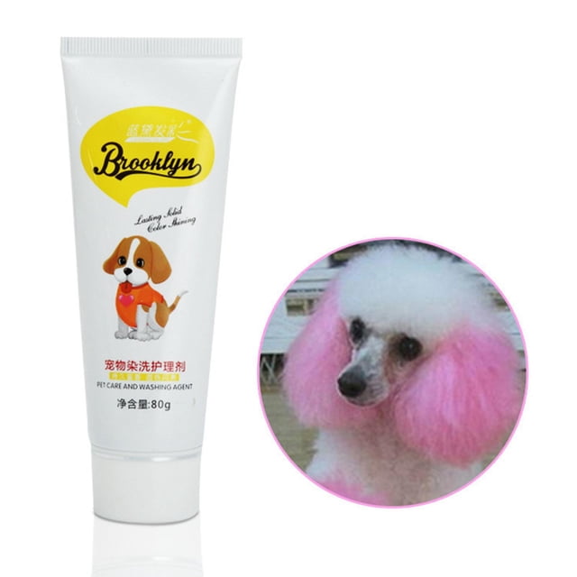 Tinte para el cabello para perros, color brillante, preparación segura, tinte para el cabello para mascotas, crema para caballos, perros Rosa claro Salvador Dali Tinte para el cabello