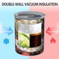 thumbnail image 2 of 12oz Coffee Tumblers Pioneer Flower Floral Print Pattern Stainless Steel Vacuum Insulated Travel Tumbler Coffee Cups Mug with Lid and Straw with Cleaning Brush for Cold & Hot Drinks, 2 of 5