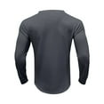thumbnail image 6 of Miluxas Mens Henley Long Sleeve Shirts Front Placket Casual T-Shirts Washed Soft Classic Tee Gray, 6 of 8