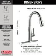 Delta 9113-AR-DST Essa Single Handle Pull-Down Kitchen Faucet in Arctic Stainless