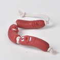 thumbnail image 2 of Pet Chew Toy Funny Creative 3-section Sausage Pet Teething Toy for Dogs Cats, 2 of 3