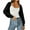 Black, variant on Long Sleeve Open Front Women's Bolero Shrug Sweater Knitted Cropped Cardigan Y2K Tops