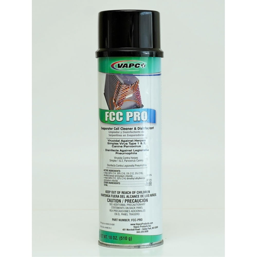 Vapco FCC Pro Evaporator A/C Coil Cleaner & Disinfectant 18 oz. Can No ...